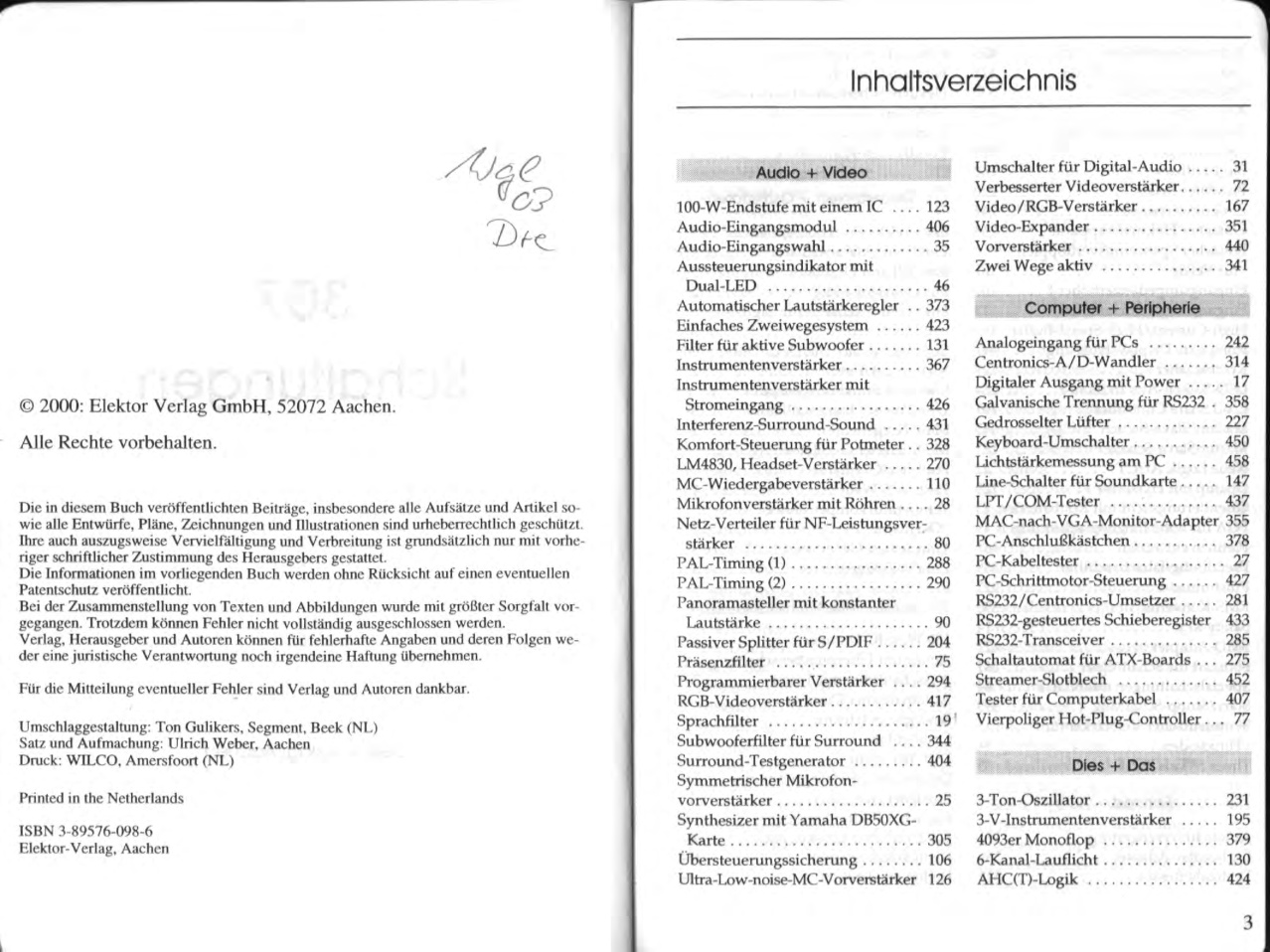 Première page de Elektor 307 Circuits