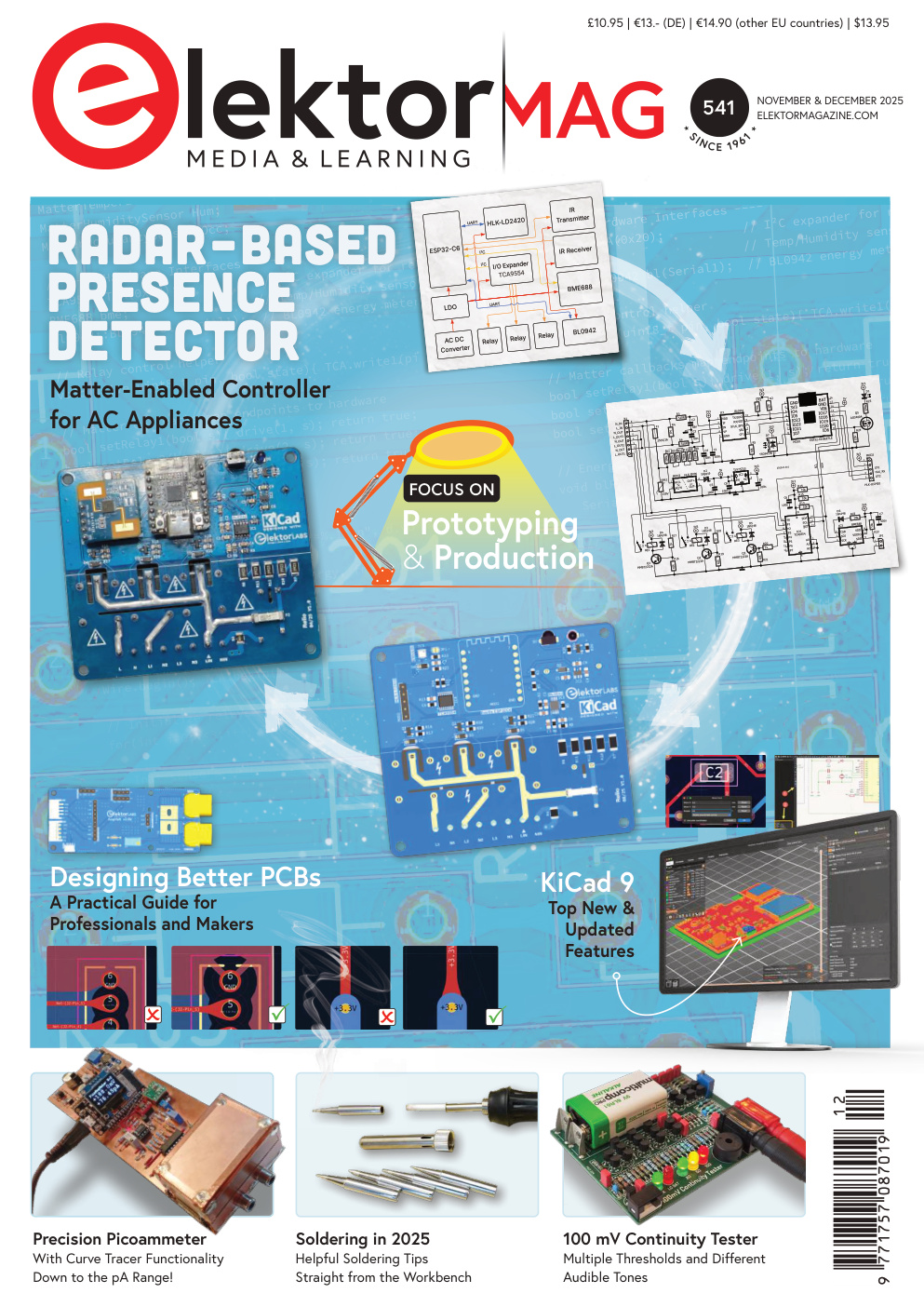 Première page de Elektor Electronics 2025 11 12 USA