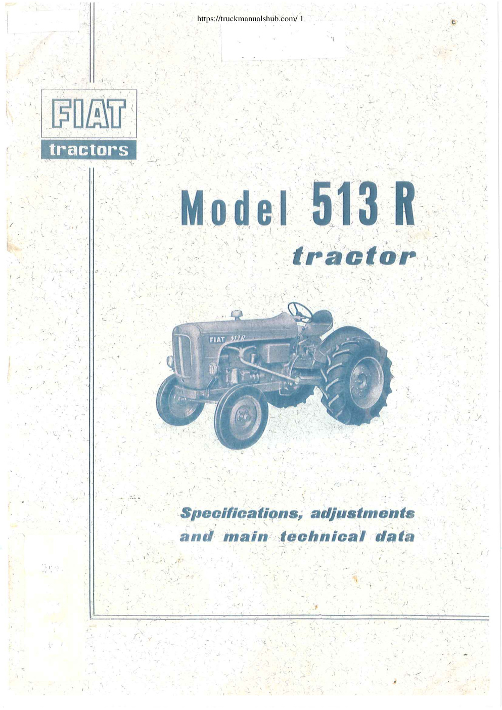 Première page de Fiat 513R Workshop Manual