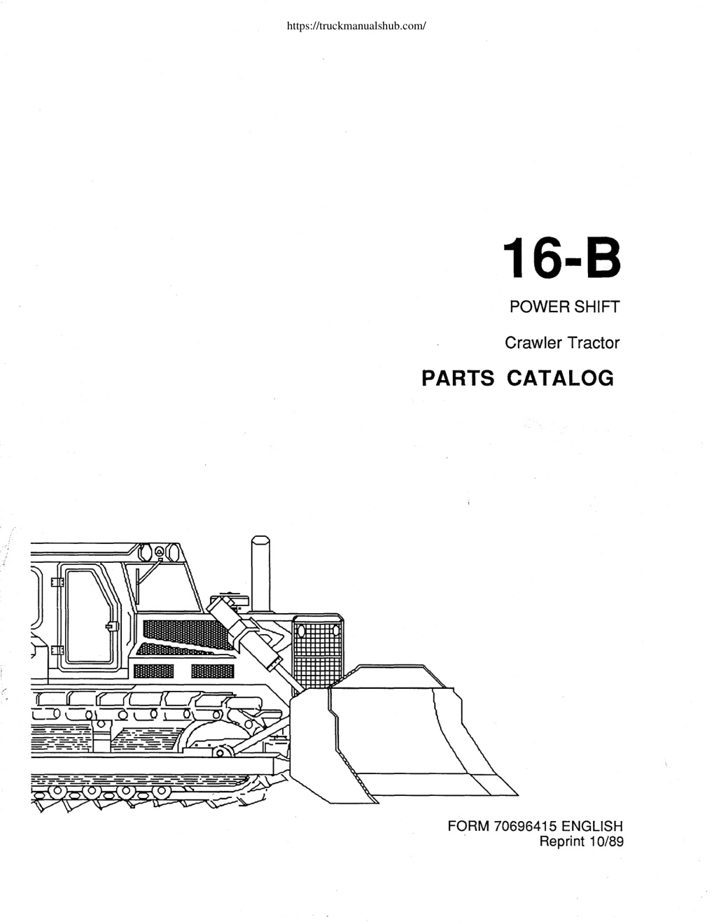 Première page de Fiat Allis 16 B Power Shift Crawler Tractor Parts Catalog