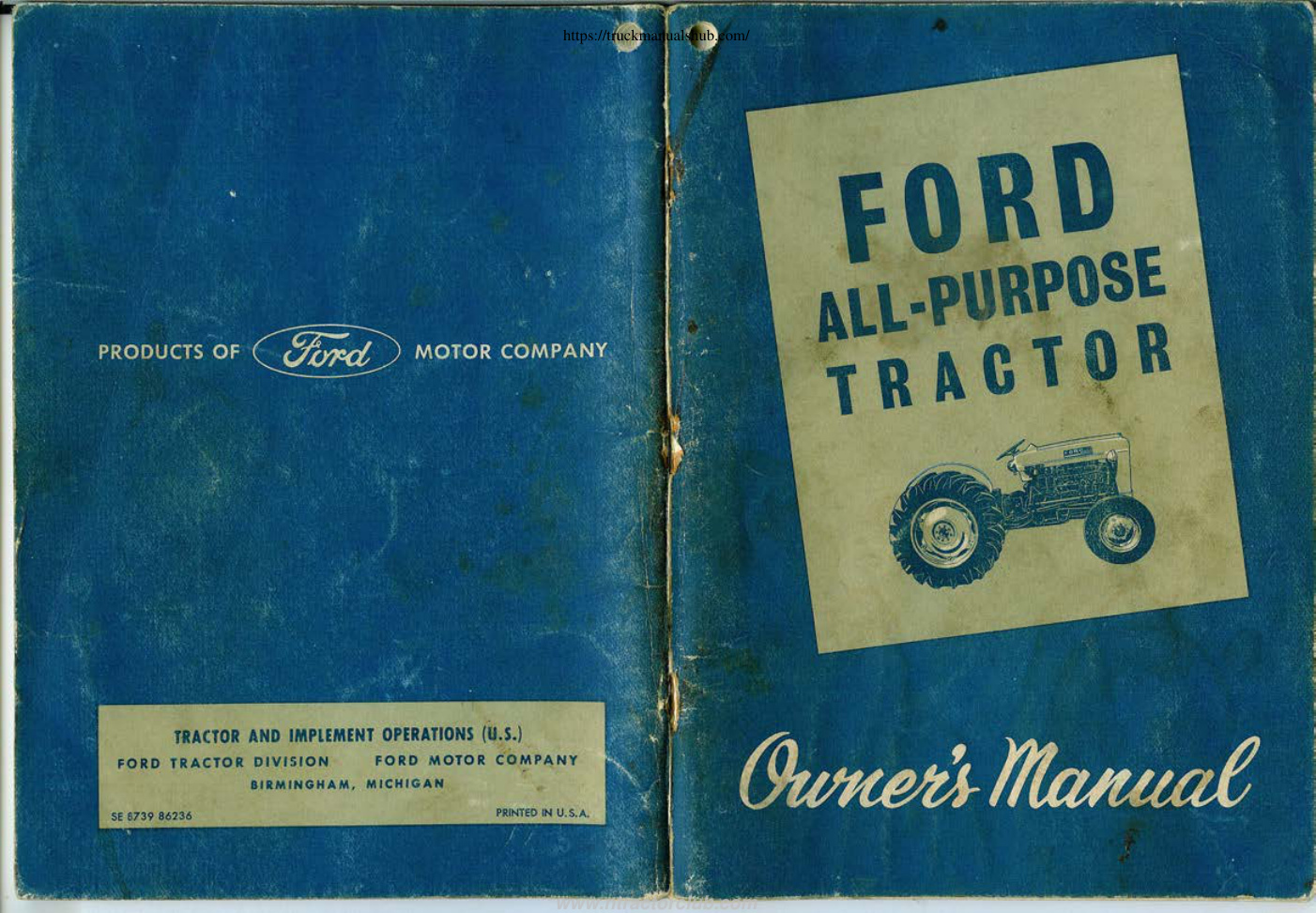 Première page de Ford 4000 Owner s Manual