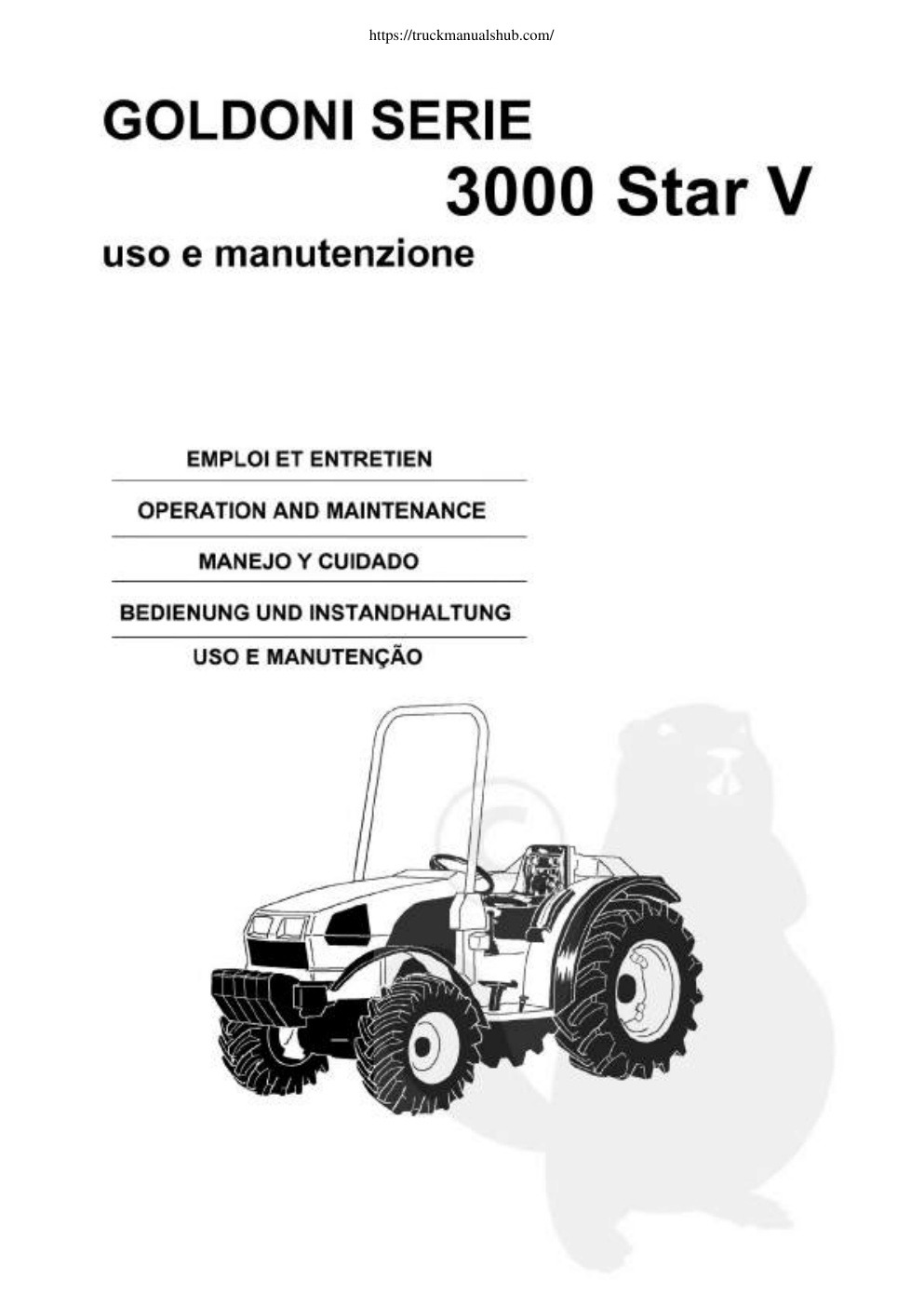 Première page de Goldoni 3000 Star V Operation and Maintenance Manual