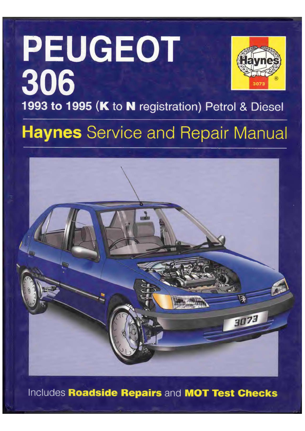 Première page de Haynes Manual Peugeot 306