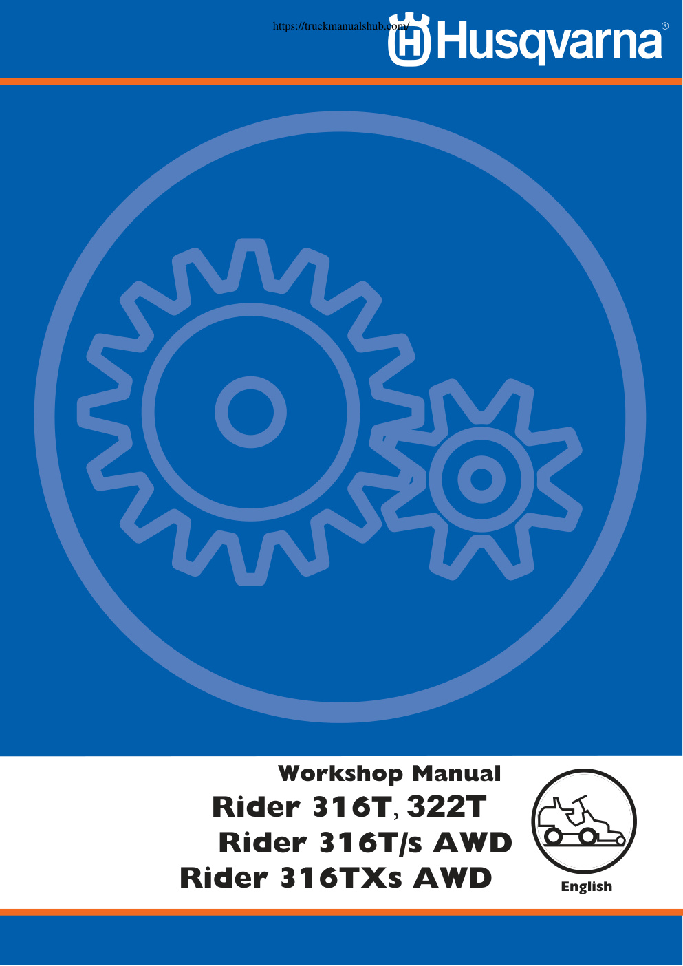 Première page de Husqvarna Rider 316T 322T Workshop Manual