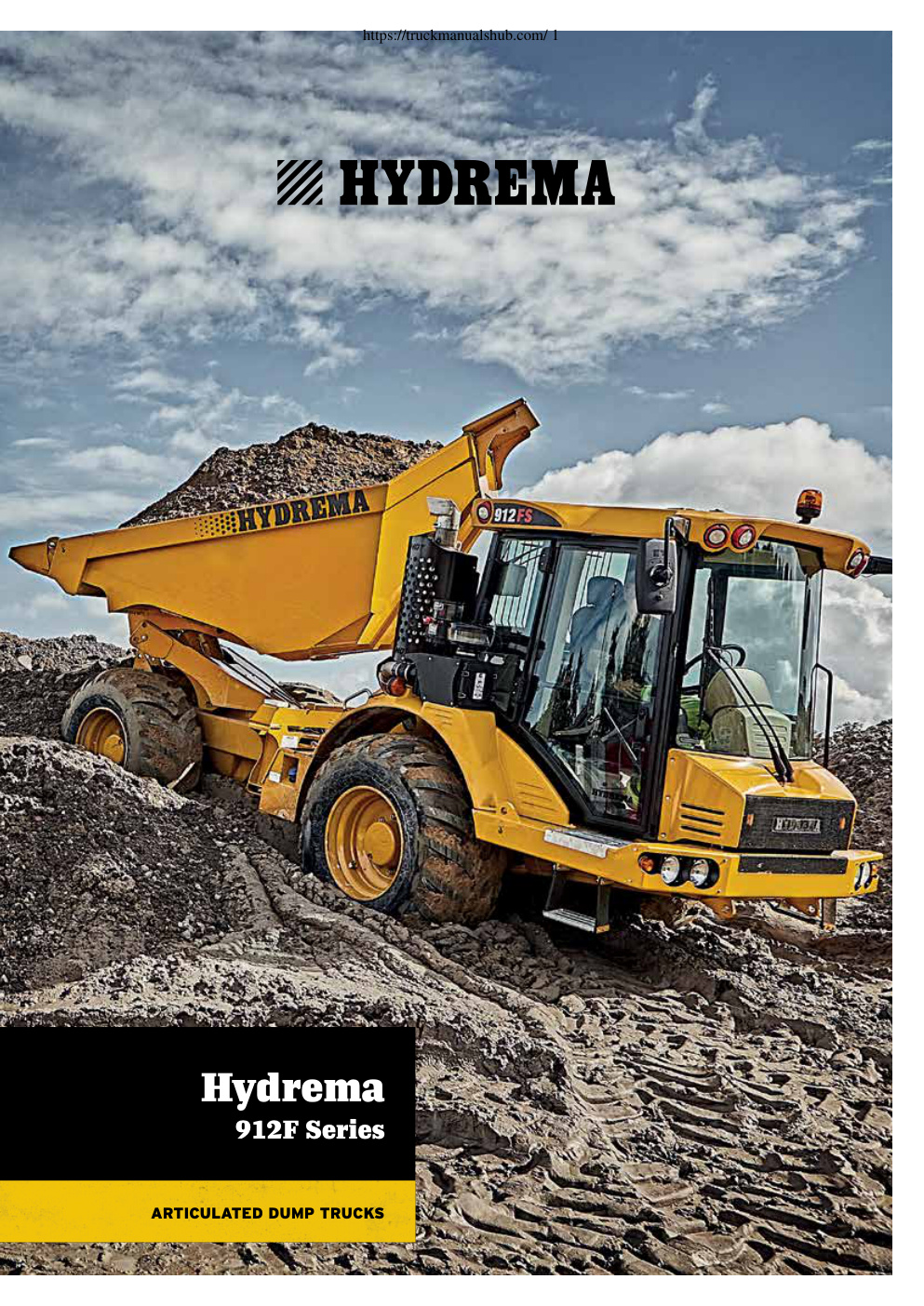 Première page de Hydrema 912F Series Dump Truck Technical Specification