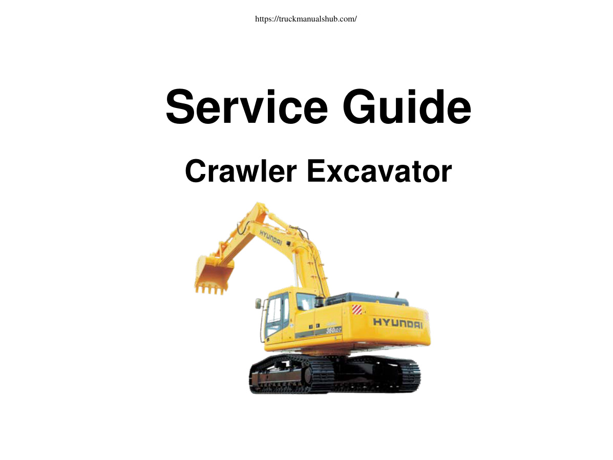 Première page de Hyundai Crawler Excavator Service Guide