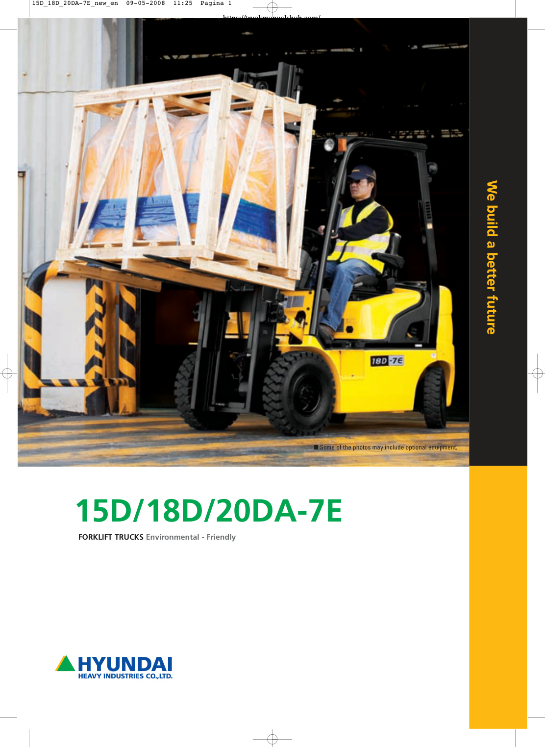 Première page de Hyundai Forklift Specification