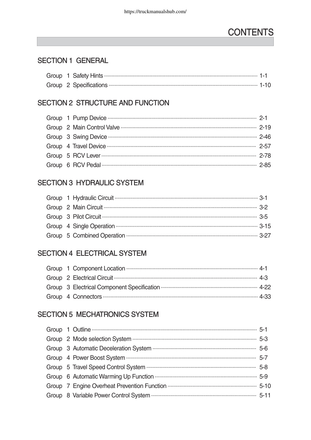 Première page de Hyundai HX140L Manual