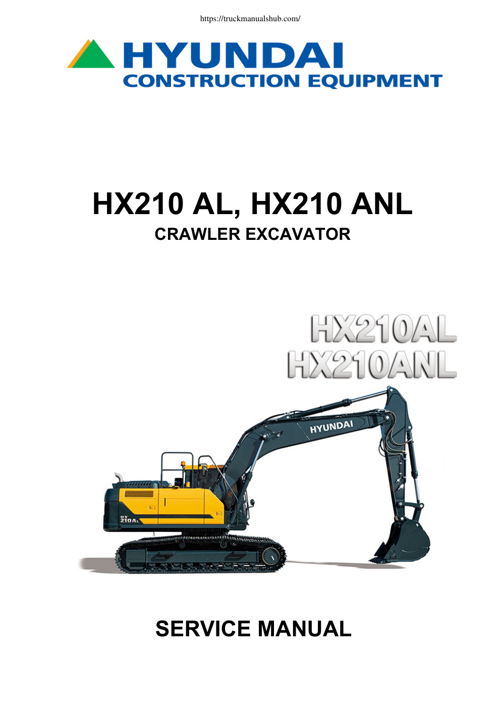 Première page de Hyundai HX210 AL Service Manual