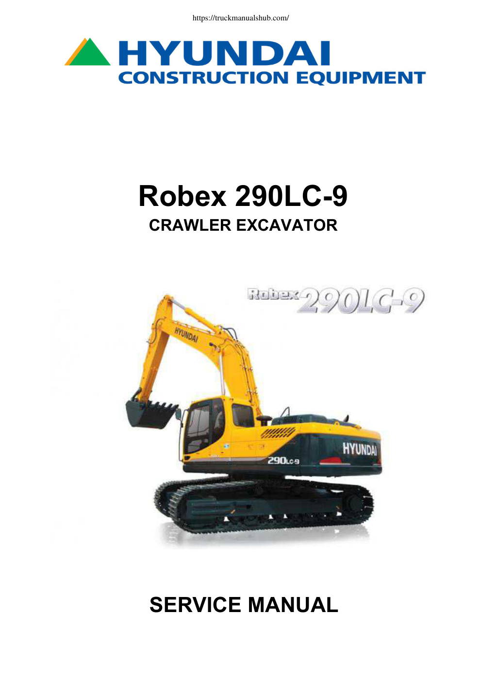 Première page de Hyundai Robex 290LC 9 Service Manual