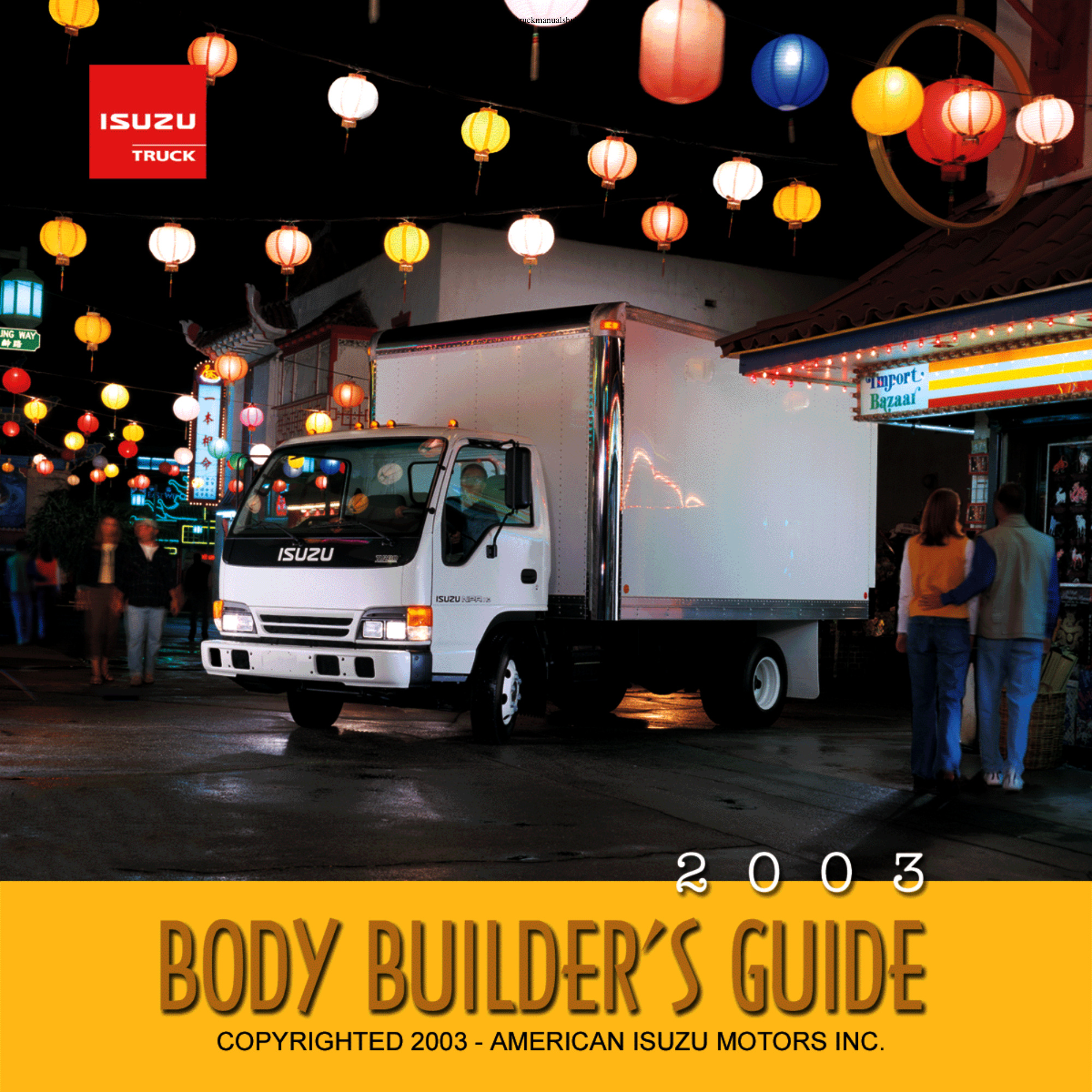 Première page de ISUZU Truck Body Builder Guide 2003