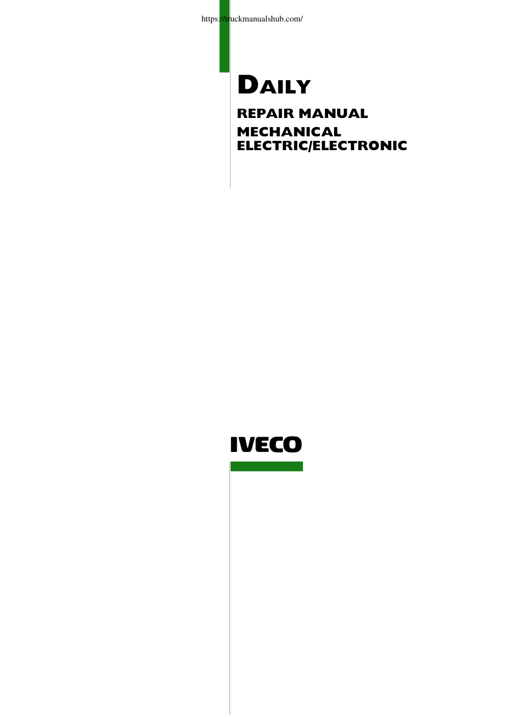 Première page de Iveco Daily 2004 Repair Manual