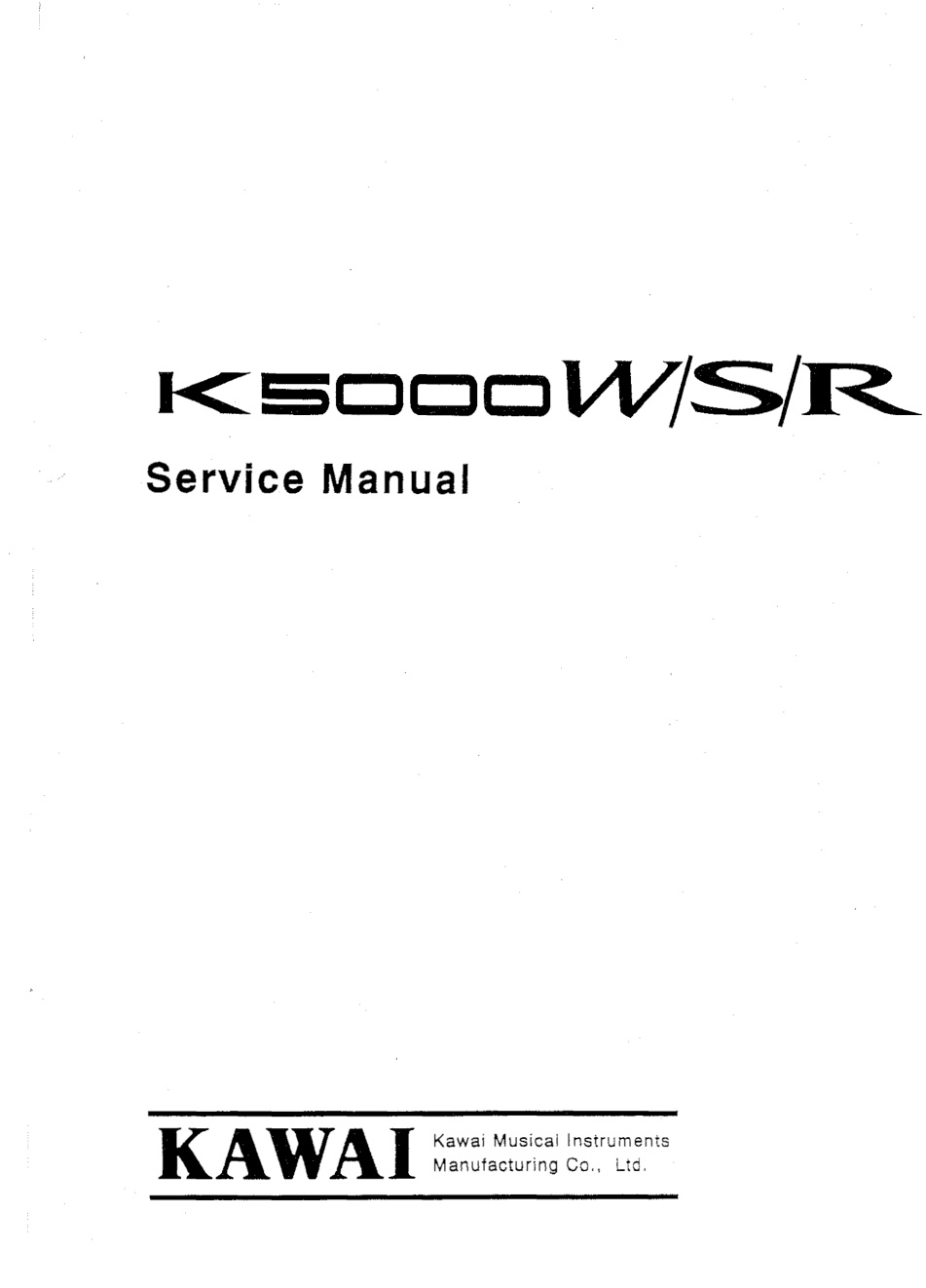 Première page de KAWAI K5000 SERVICE MANUAL ocr