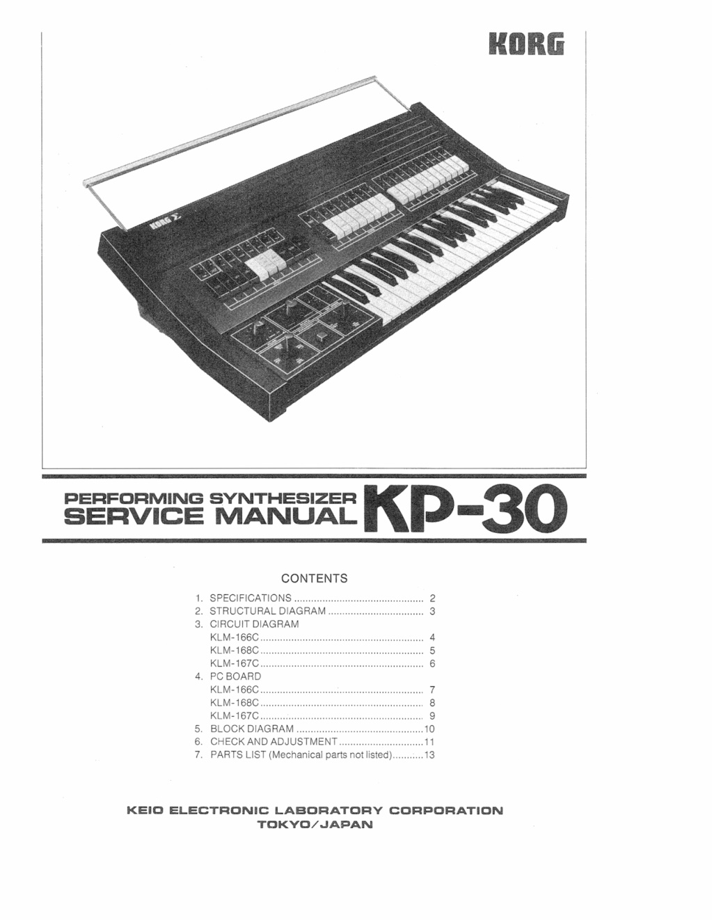 Première page de KP 30 SERVICE MANUAL ocr