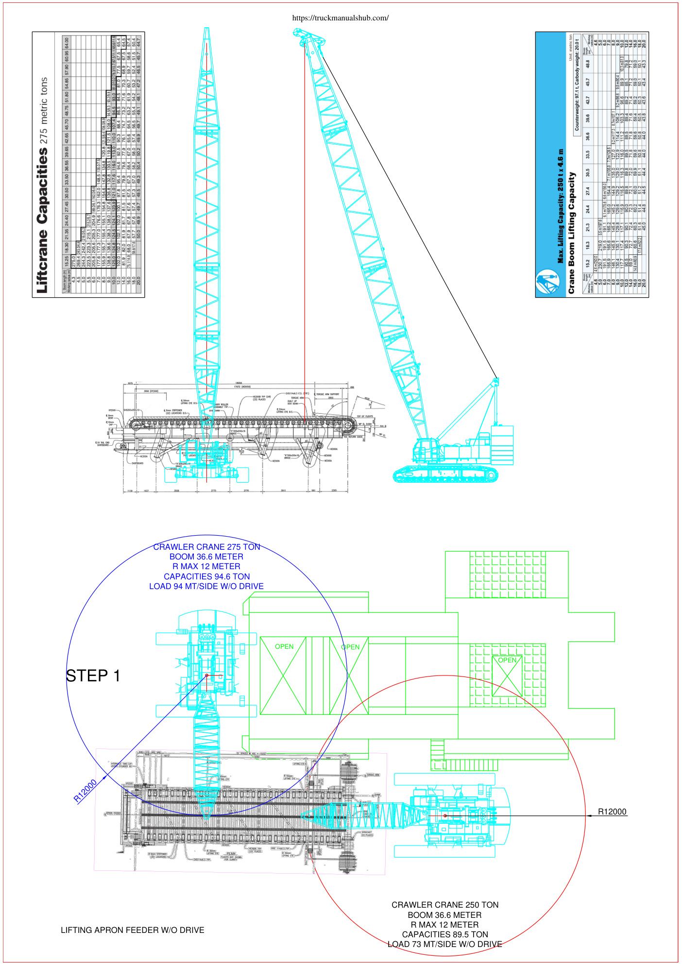 Première page de Kobelco 250 Ton Crawler Crane Rigging Plan Appron