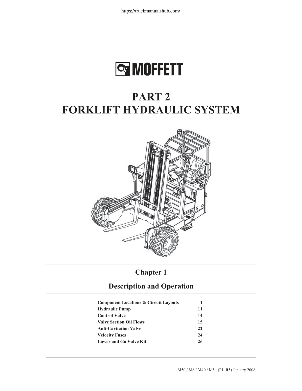 Première page de Komatsu Forklift Hydraulic System Service Manual Part 2