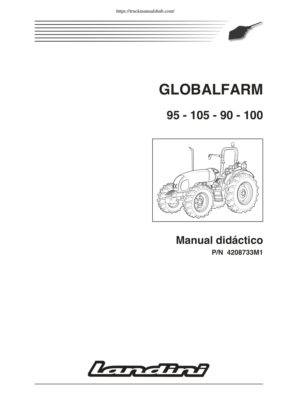 Première page de Landini Globalfarm 95 105 90 100 Operation and Maintenance Manual