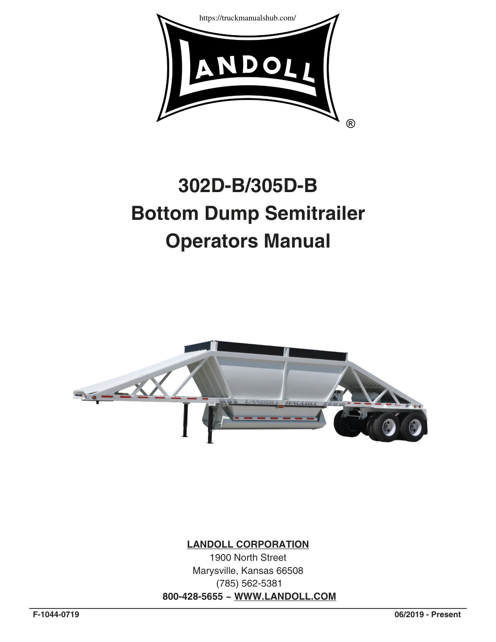 Première page de Landoll 302D B Operator s Manual