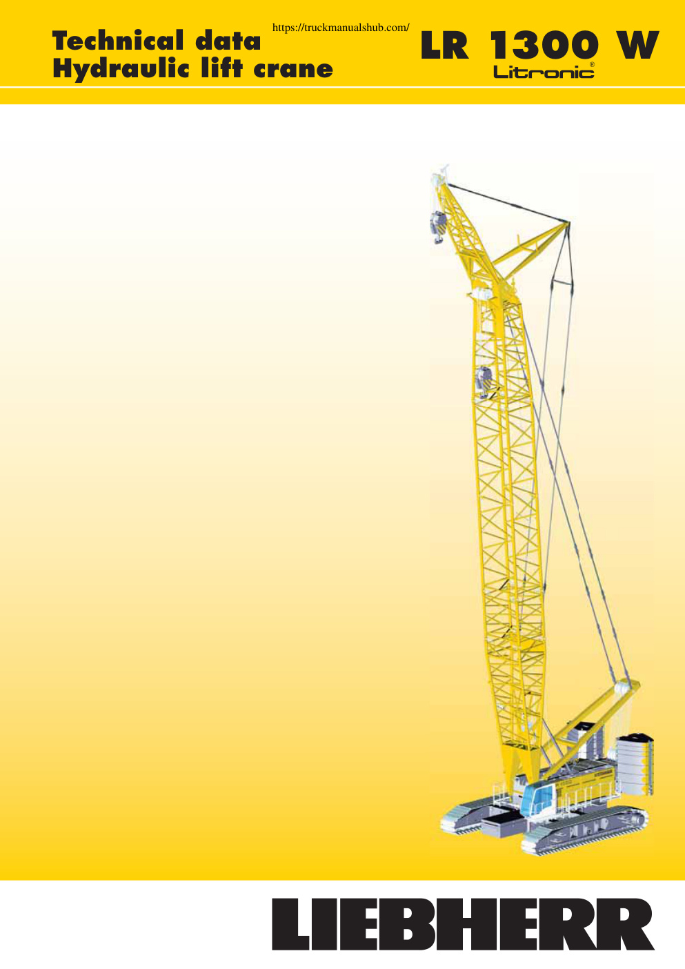 Première page de Liebherr LR 1300 W Load Chart