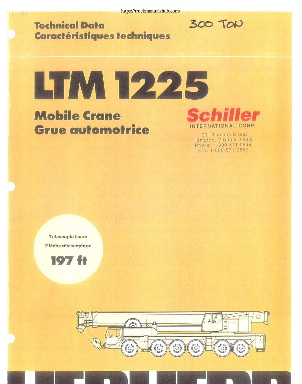 Première page de Liebherr LTM 1225 Load Chart