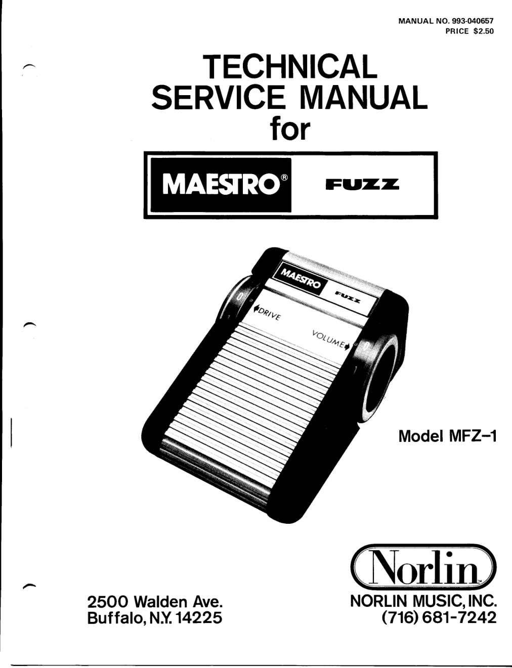 Première page de MAESTRO FUZZ SERVICE MANUAL ocr