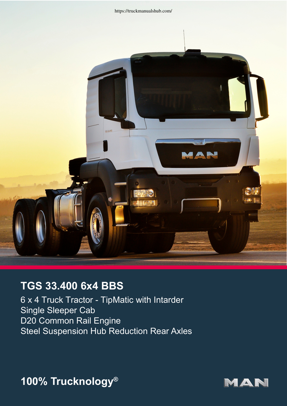 Première page de MAN TGS 33 400 Specifications
