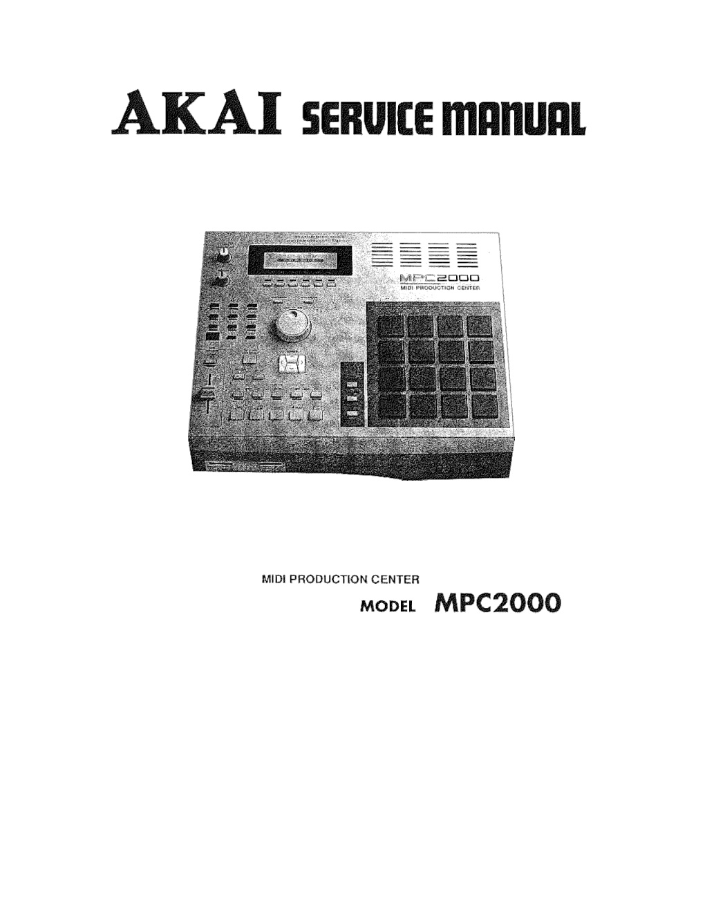 Première page de MPC2000 SERVICE MANUAL ocr
