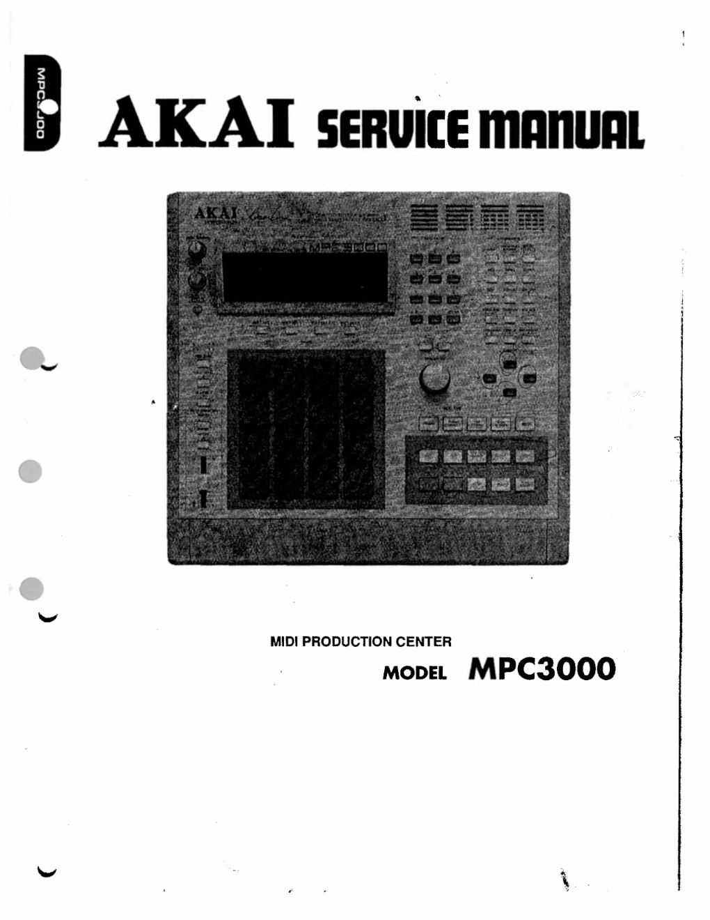 Première page de MPC3000 SERVICE MANUAL ocr