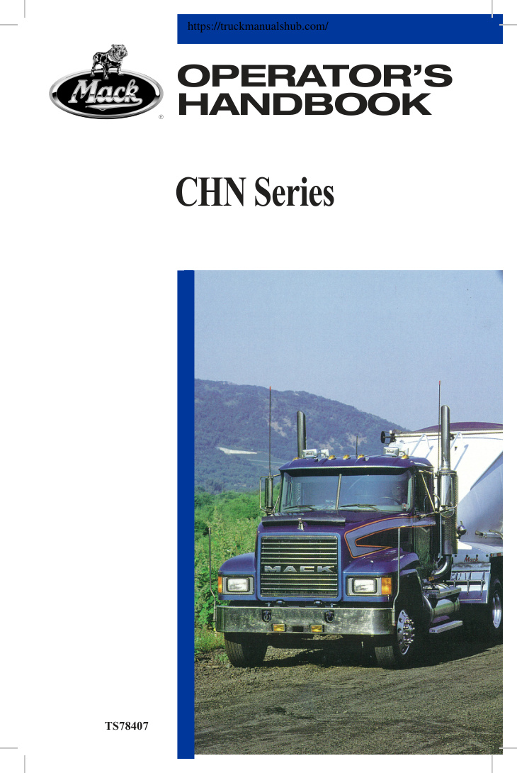 Première page de Mack CHN Series Operators Handbook
