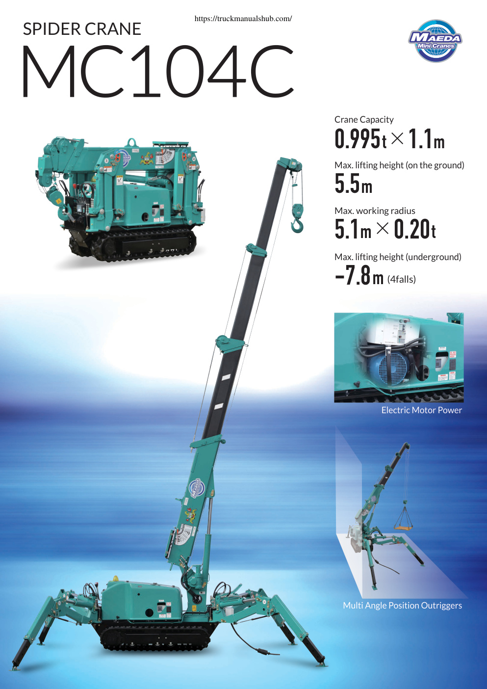 Première page de Maeda MC104C Load Chart