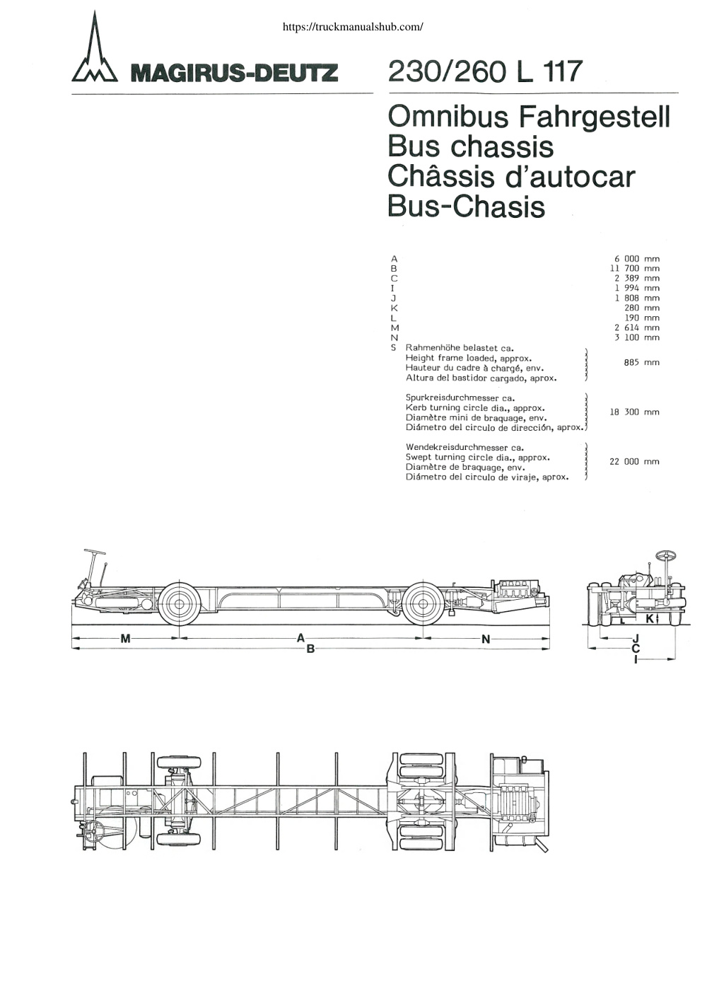 Première page de Magirus Deutz 230 260 L 117