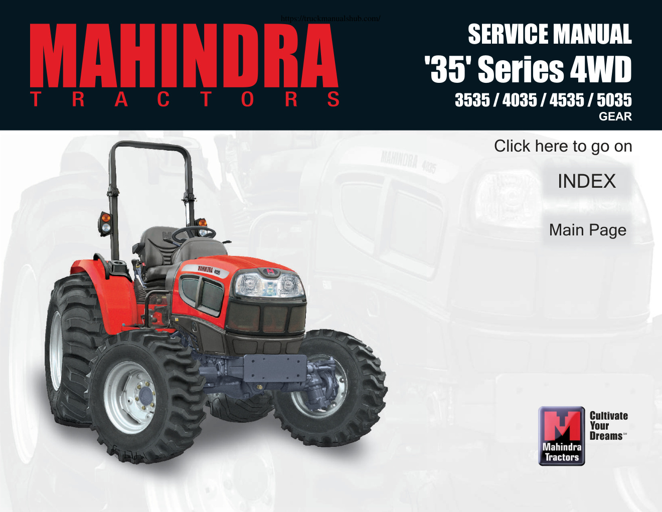 Première page de Mahindra 3535 4035 4535 5035 35 series Tractors Service Manual