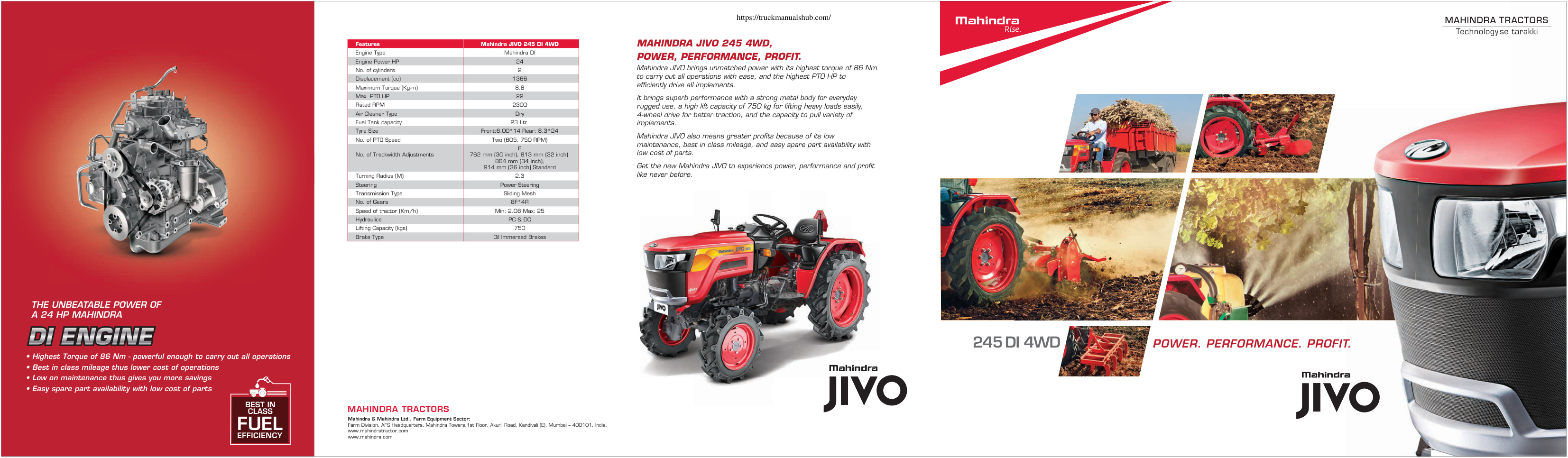 Première page de Mahindra Jivo 245 Di 4 Pager