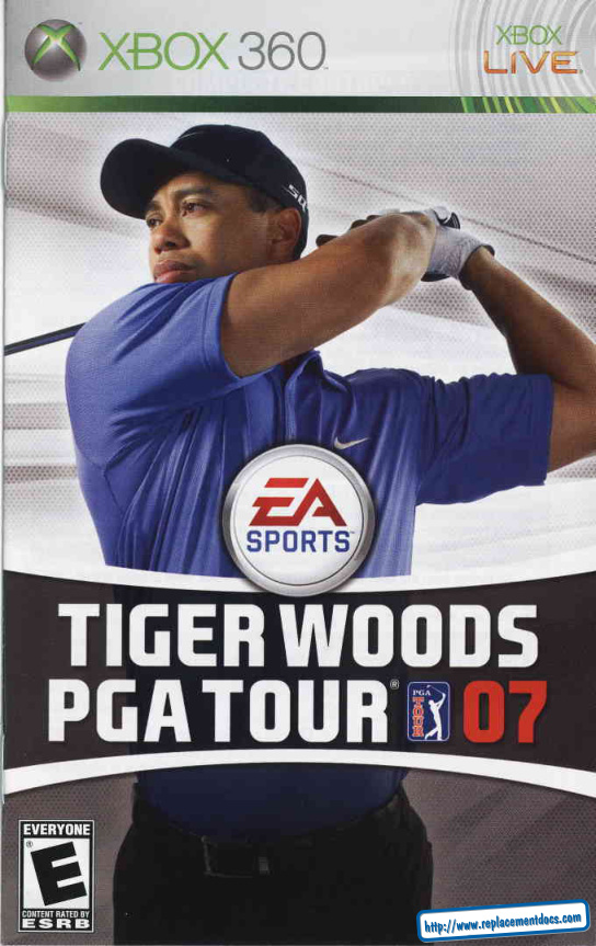 Première page de Manual Xbox 360 Tiger Woods PGA Tour 07 Manual 360