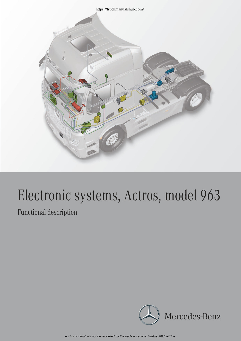 Première page de Mercedes Benz Actros electronic systems Model 963