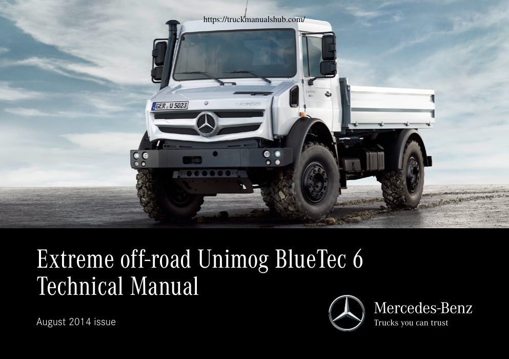 Première page de Mercedes Benz Unimog U 5023 U 4023 BlueTec 6 Technical Manual