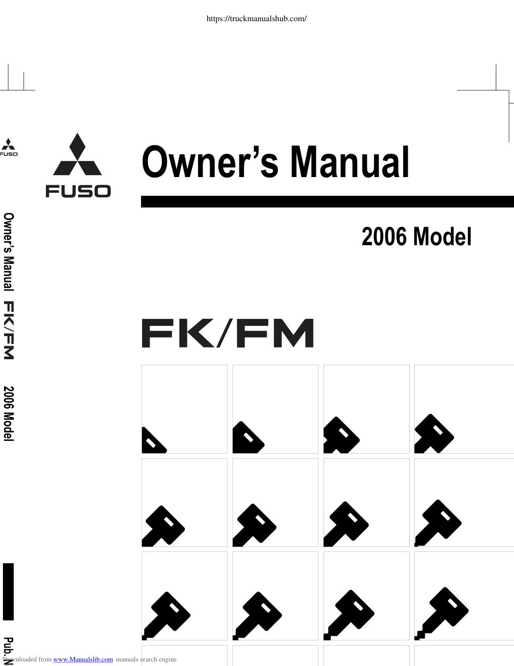 Première page de Mitsubishi Fuso FK FM 2006 Owner s Manual