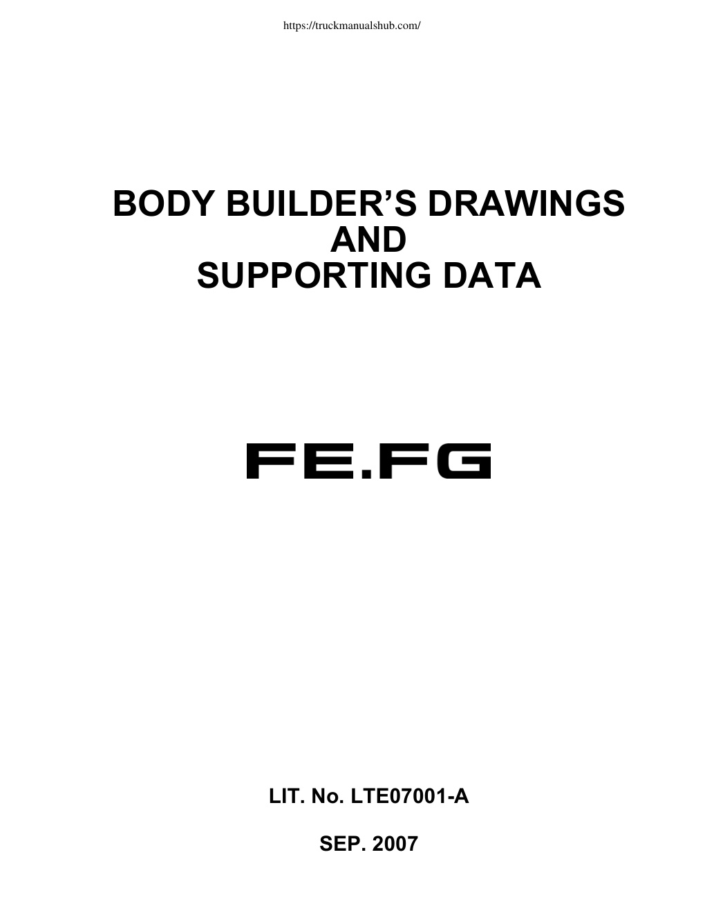 Première page de Mitsubishi Fuso Transmission Body Builder s Drawings And Supporting Data