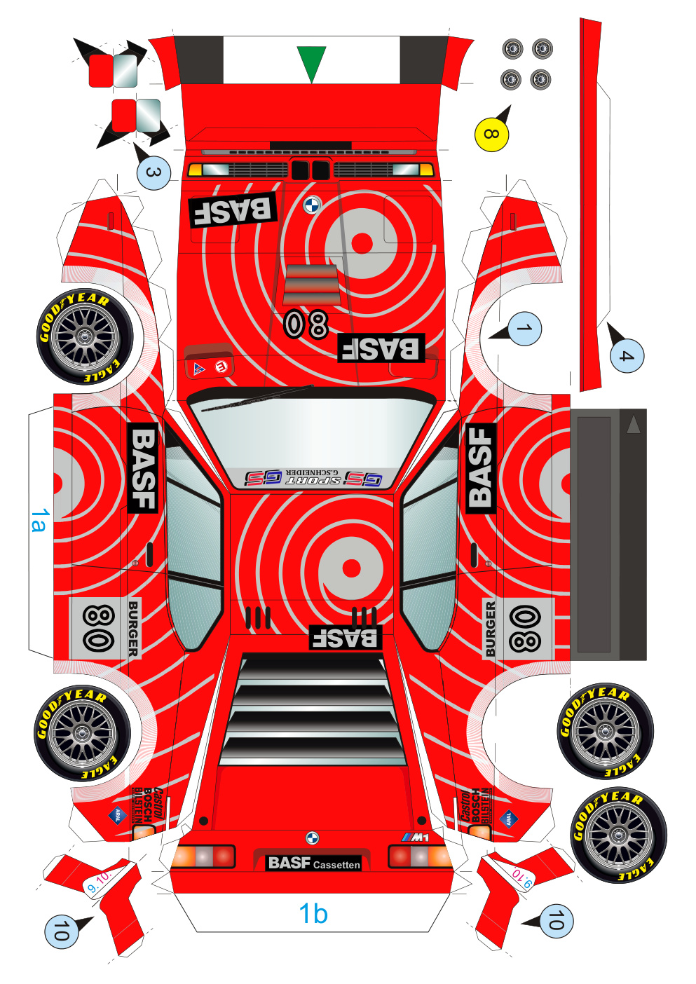 Première page de [Papermodel]BMW M1 Procar BASF M1 24