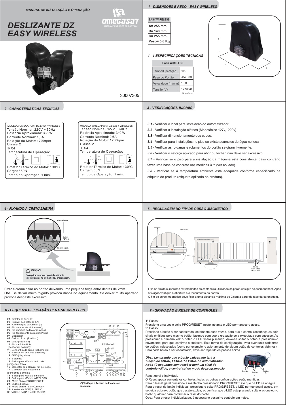Première page de NICE DESLIZANTE DZ EASY WIRELESS PT