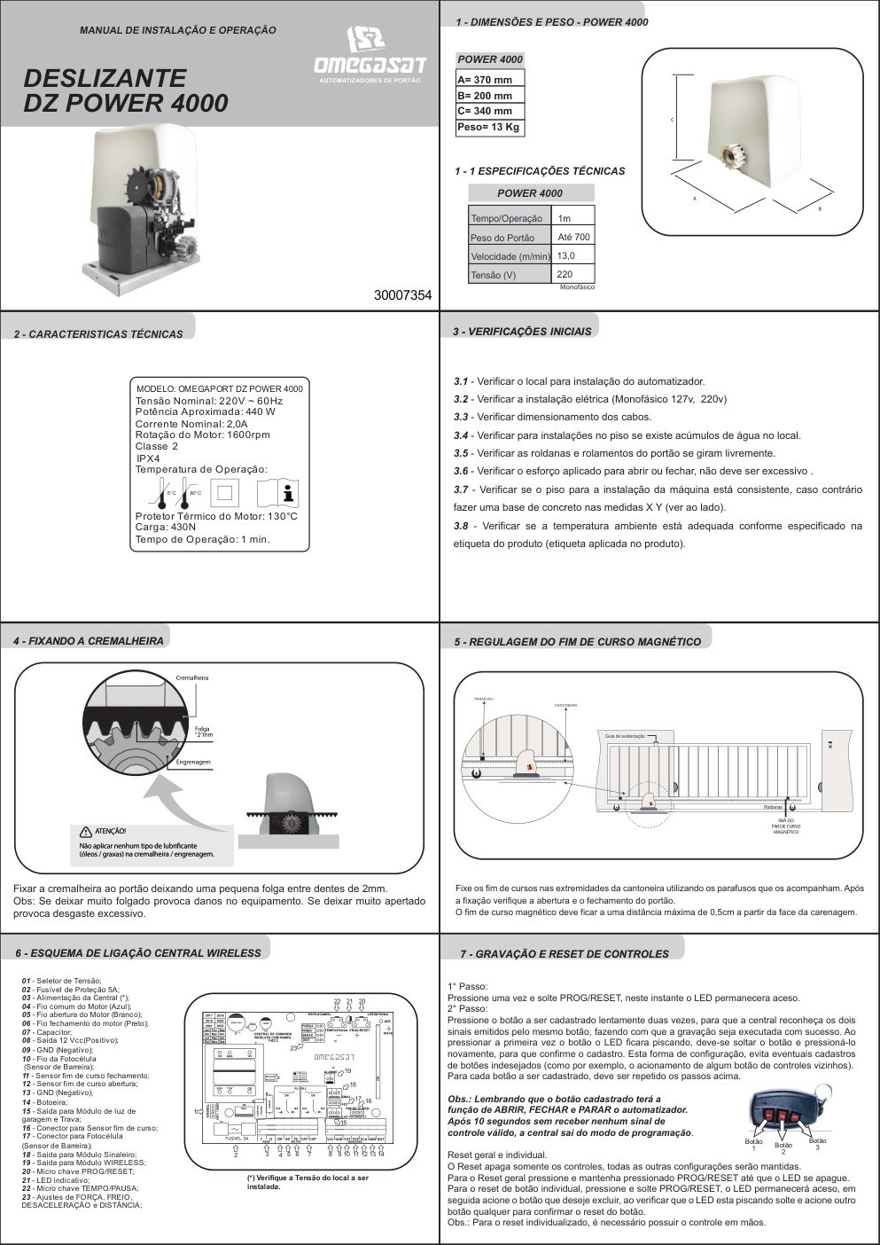 Première page de NICE DESLIZANTE DZ POWER 4000 PT