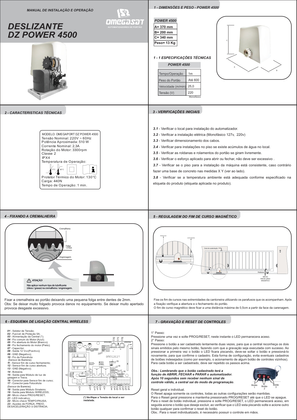Première page de NICE DESLIZANTE DZ POWER 4500 PT