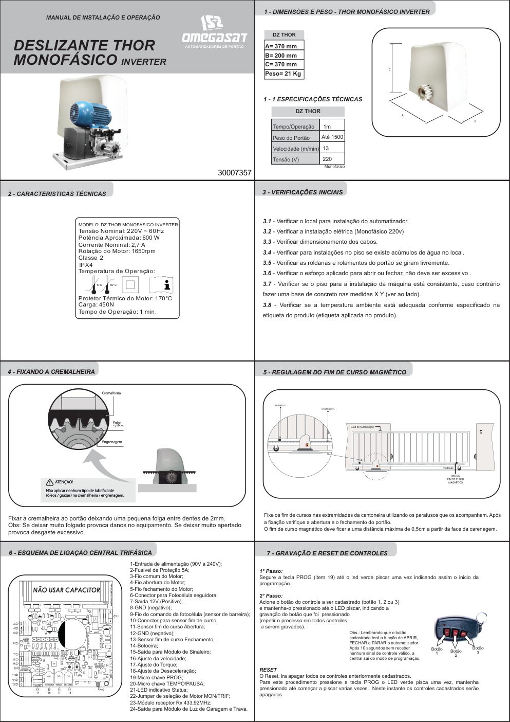 Première page de NICE DESLIZANTE THOR MONOFÁSICO INVERTER PT