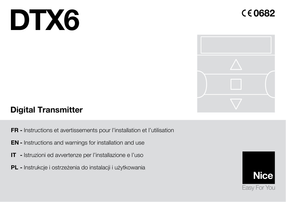 Première page de NICE DTX6 FR