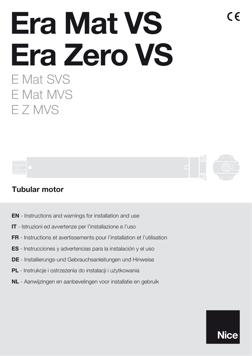 Première page de NICE Era Mat VS Era Zero VS EN 2
