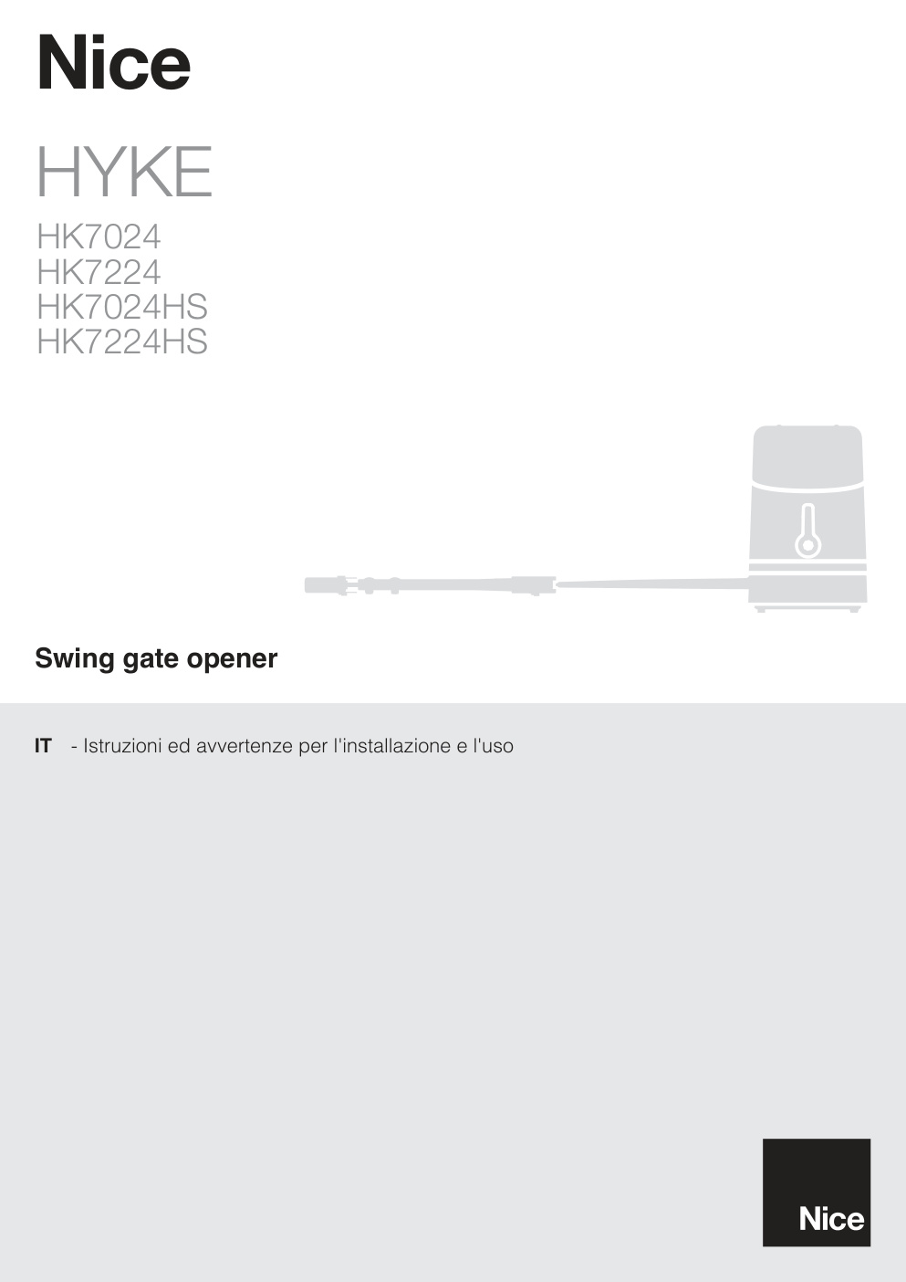 Première page de NICE HYKE IT