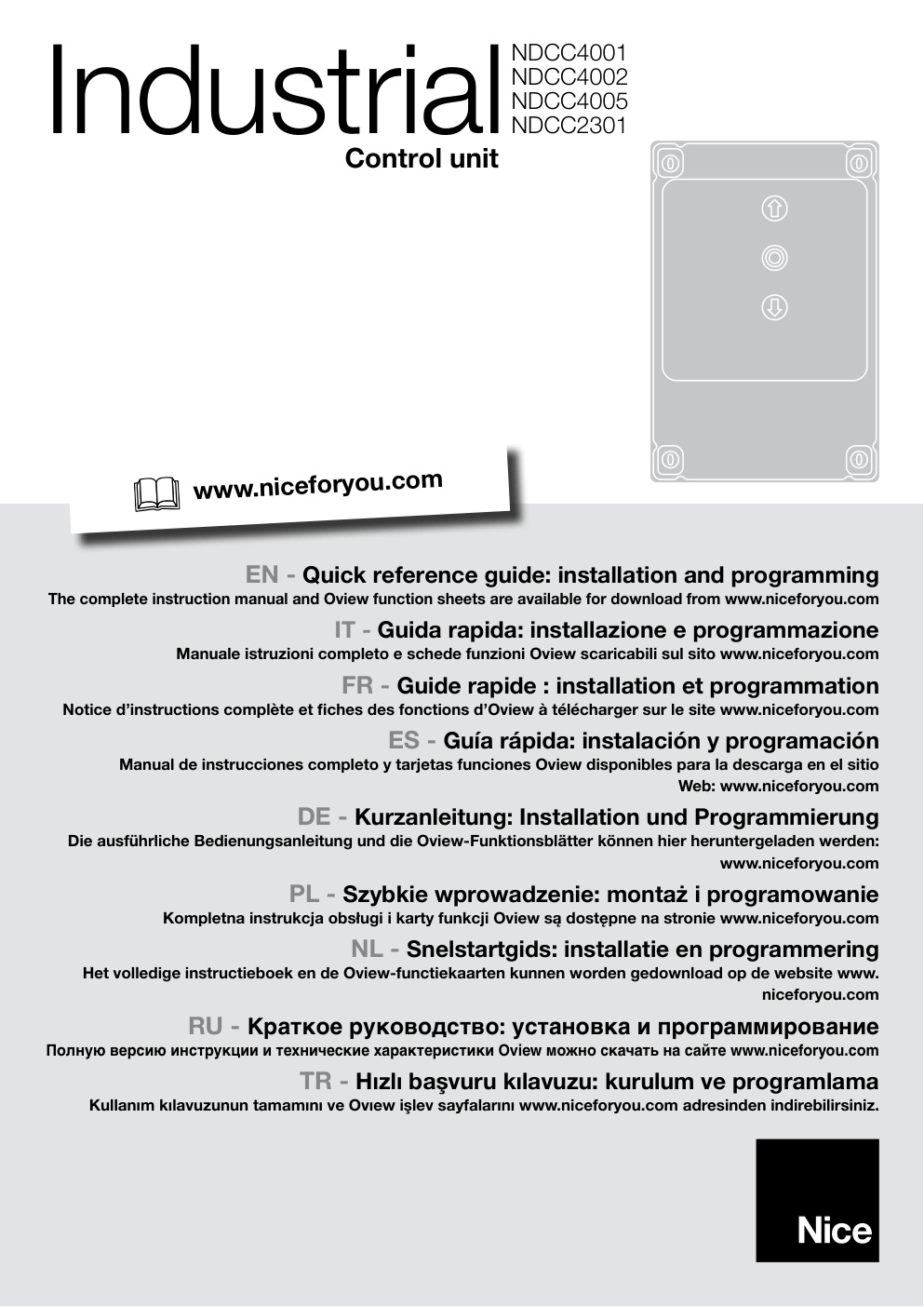Première page de NICE Industrial IT