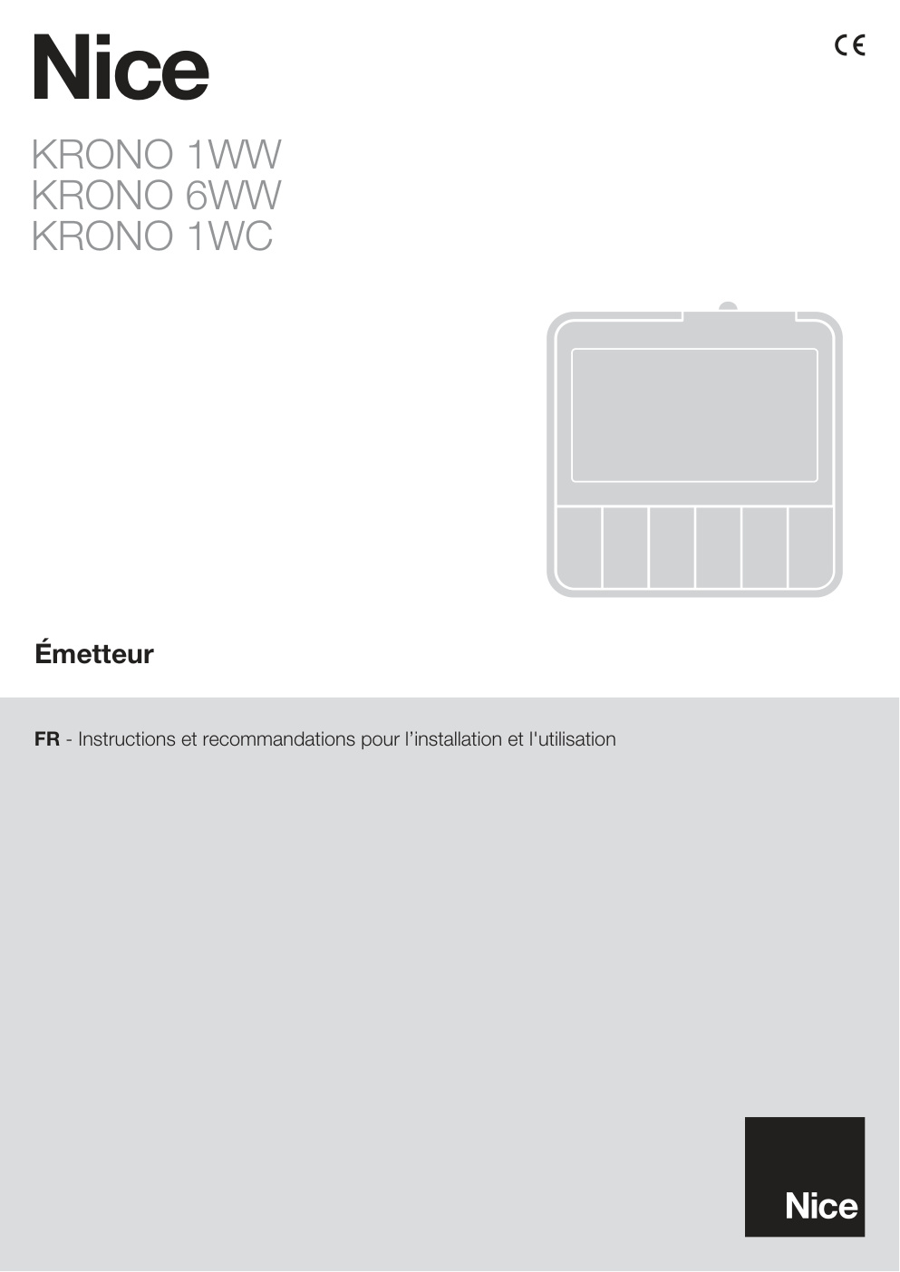 Première page de NICE KRONO 1WW KRONO 6WW FR