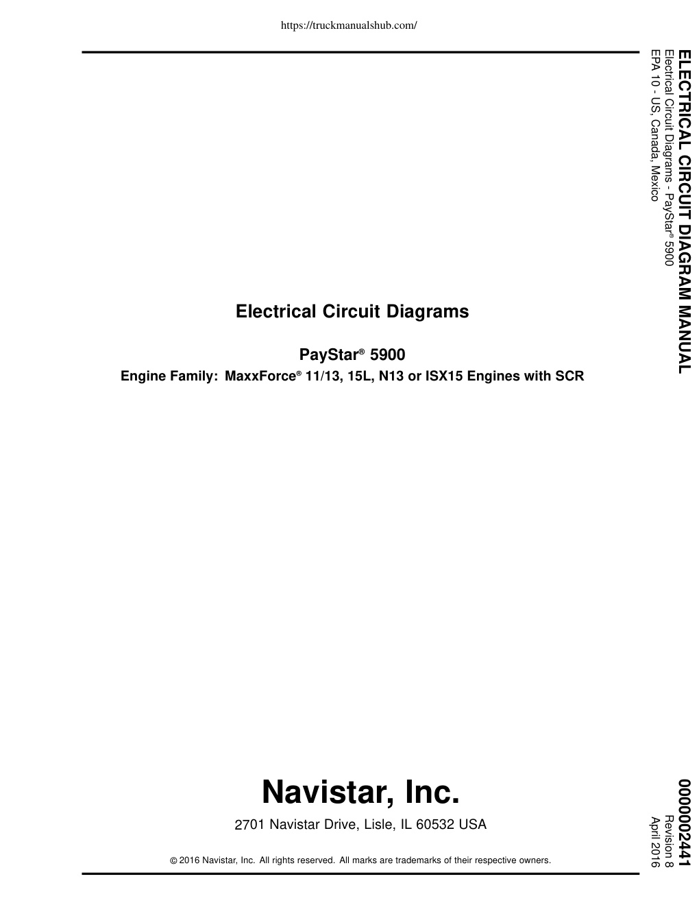 Première page de Navistar International Pay Star Wiring Diagrams