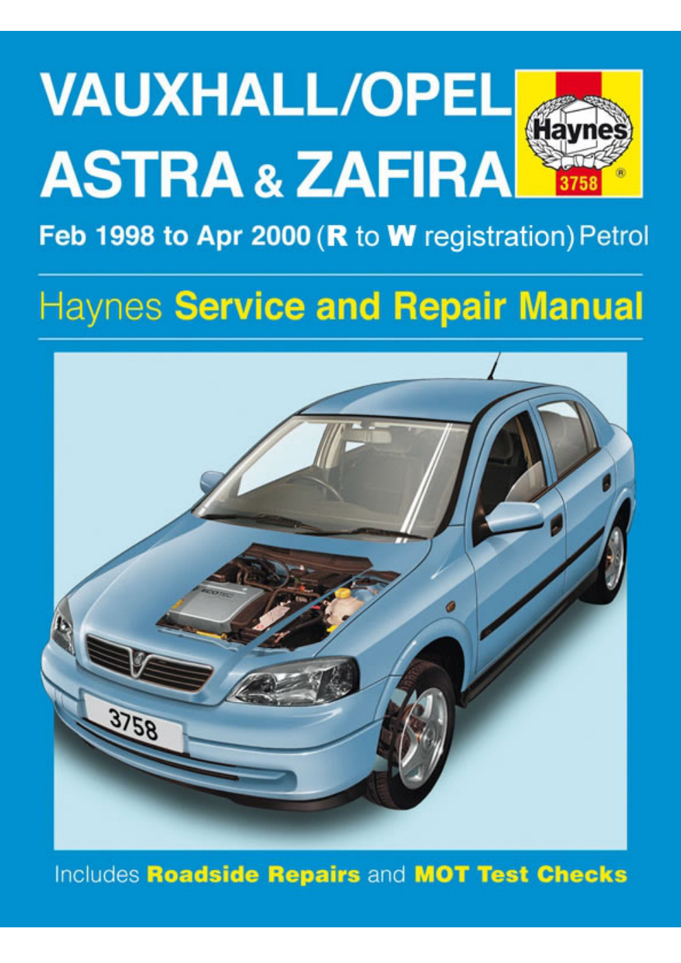 Première page de Opel Astra G Zafira Repair Manual Haynes 2003